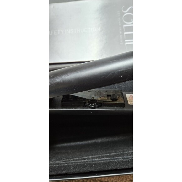 Soleil Model L10HSC-B1 Professional Solid Ceramic Flat Iron Black Tested.Working - Picture 6 of 12
